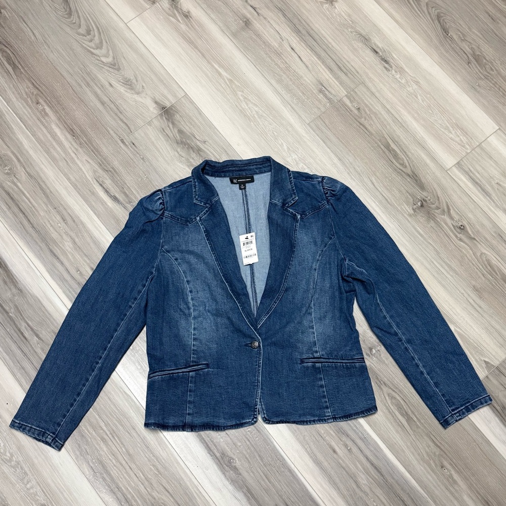 INC International Concepts Dark Blue Jean Jacket